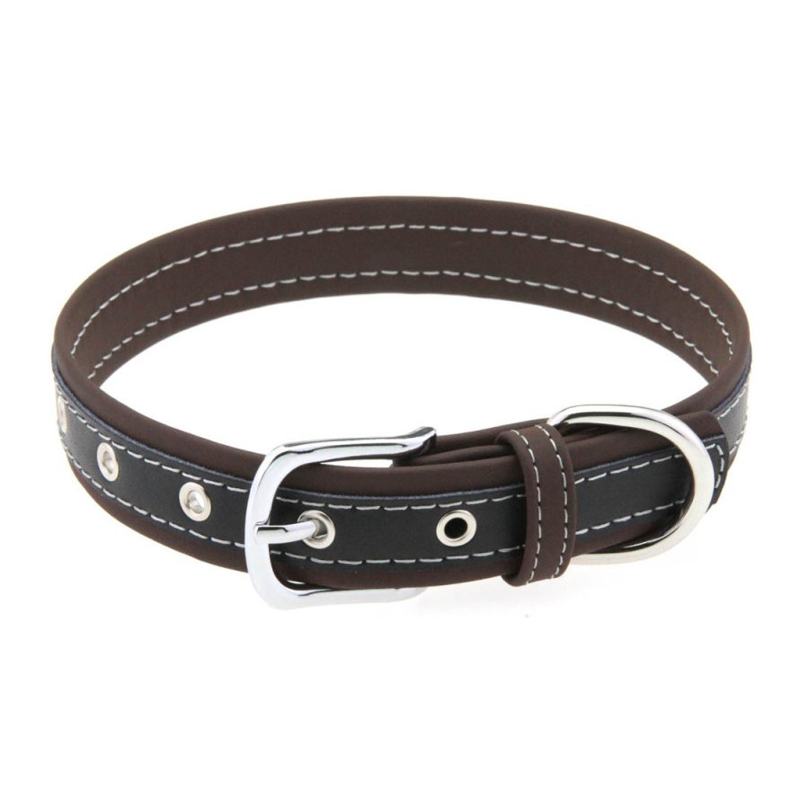 Collier Bicolore Simili Contrasted Marron