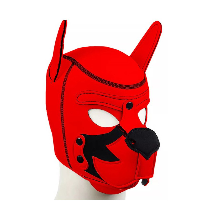 Cagoule Puppy Fox Néoprène Rouge-Noir