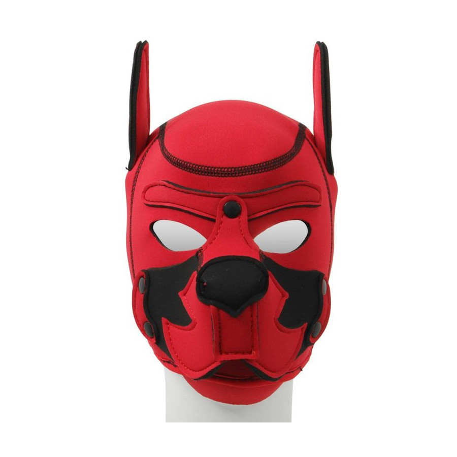 Cagoule Puppy Fox Néoprène Rouge-Noir