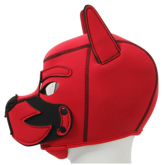 Cagoule Puppy Fox Néoprène Rouge-Noir