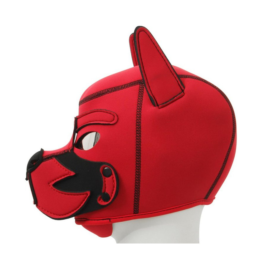 Cagoule Puppy Fox Néoprène Rouge-Noir