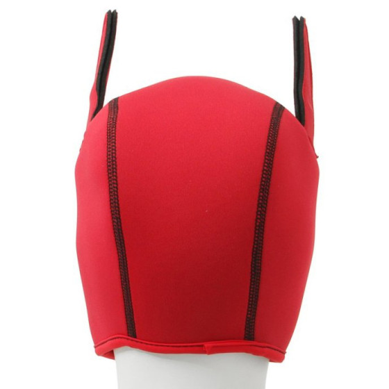 Cagoule Puppy Fox Néoprène Rouge-Noir