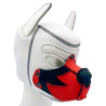 Cagoule Puppy Fox Néoprène Blanc-Rouge