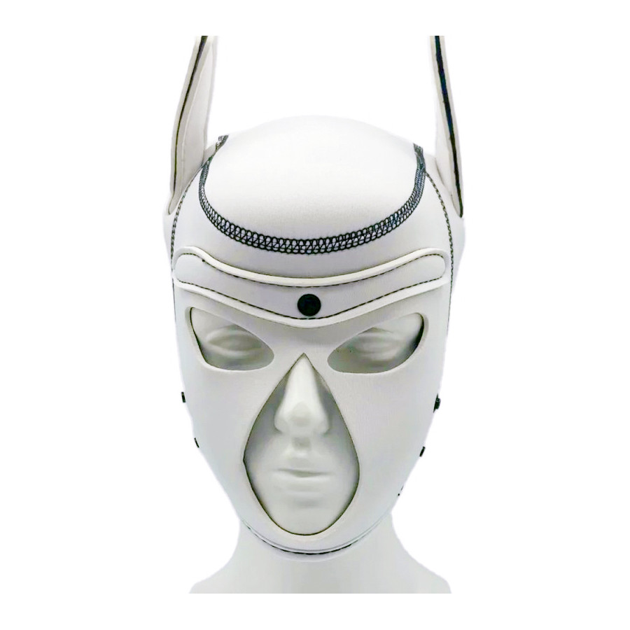 Cagoule Puppy Fox Néoprène Blanc-Rouge