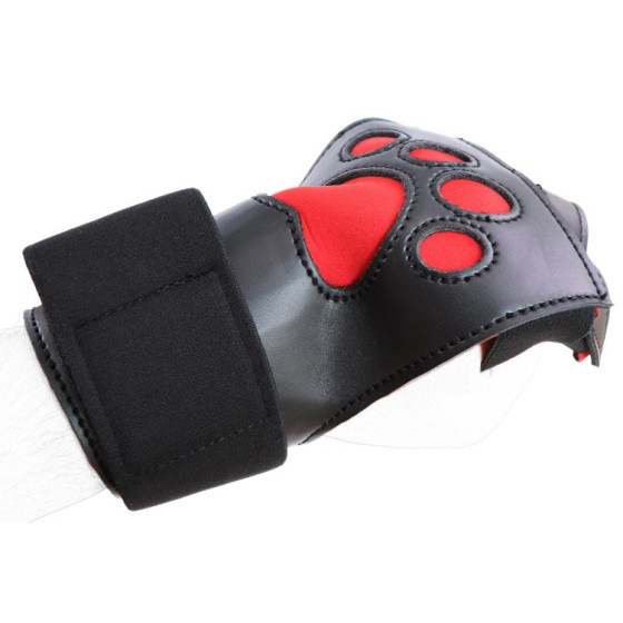 Gants Puppy Dog Paw Noir-Rouge