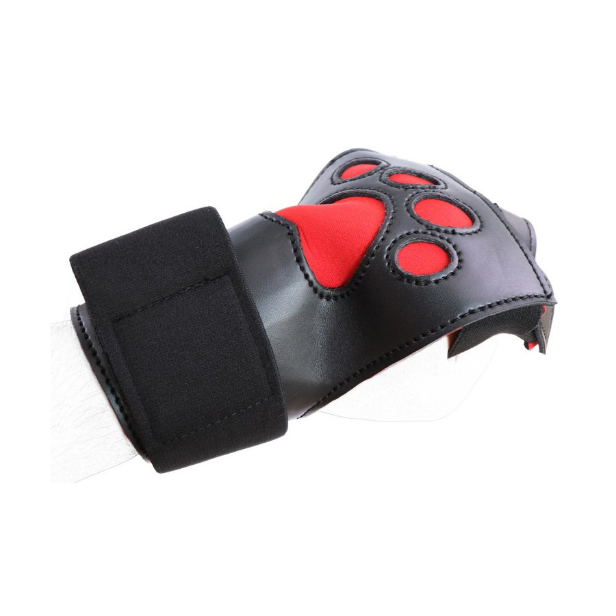 Gants Puppy Dog Paw Noir-Rouge