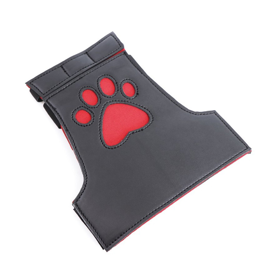 Gants Puppy Dog Paw Noir-Rouge