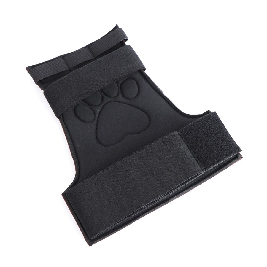 Gants Puppy Dog Paw Noir-Rouge