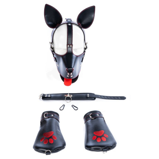 Kit Puppy 6 Pièces Noir-Rouge