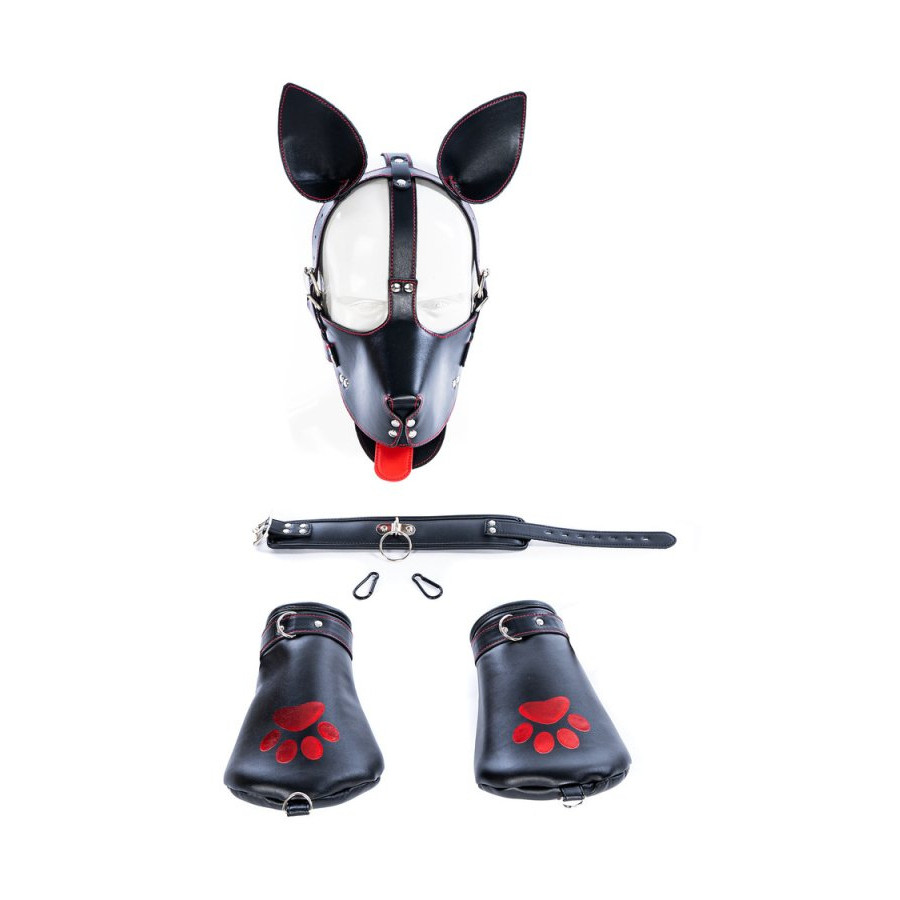 Kit Puppy 6 Pièces Noir-Rouge