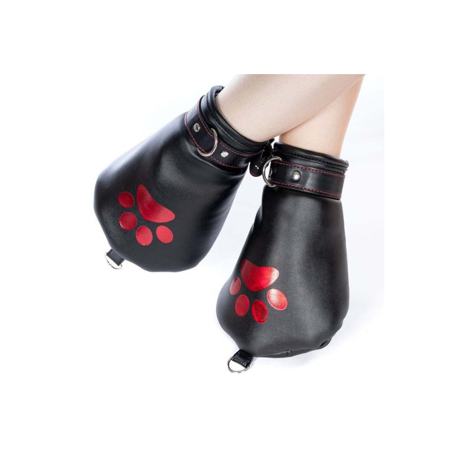 Kit complet Puppy Bondage 14 Pièces Noir-Rouge