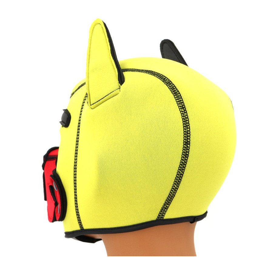 Cagoule Puppy Fox Néoprène Jaune-Rouge