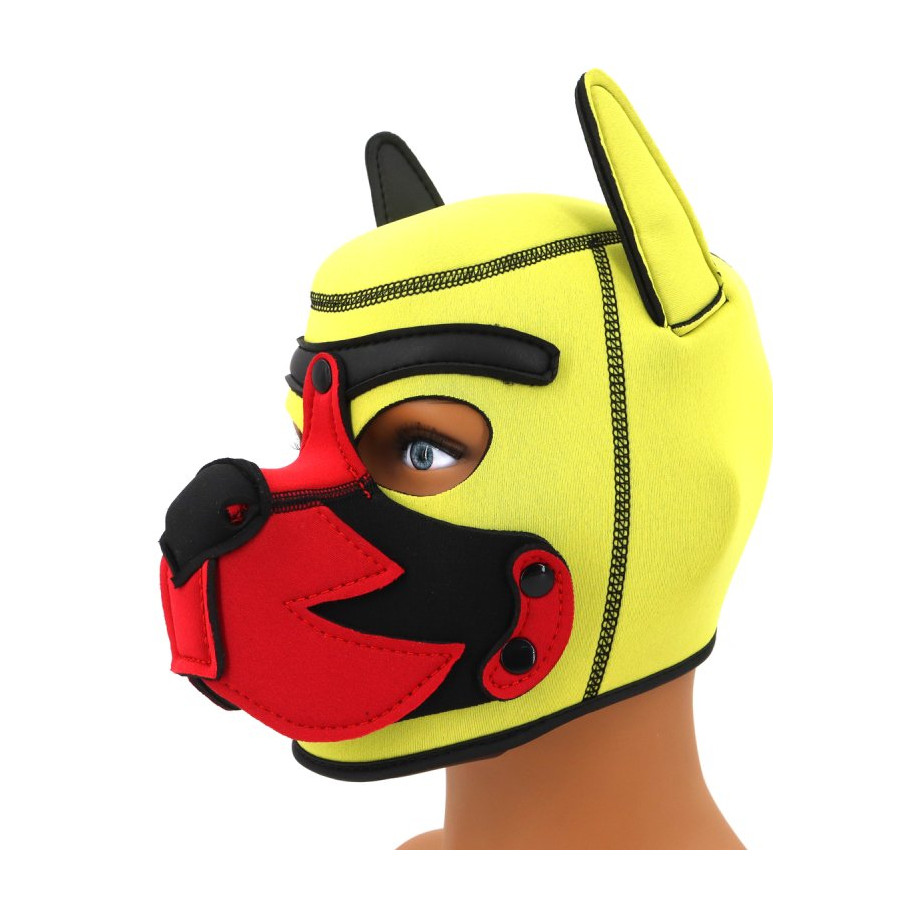 Cagoule Puppy Fox Néoprène Jaune-Rouge