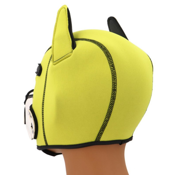 Cagoule Puppy Fox Néoprène Jaune-Blanc