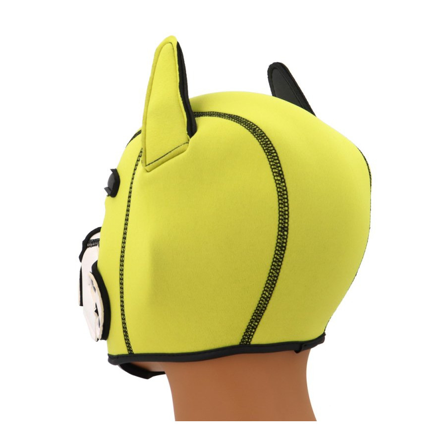 Cagoule Puppy Fox Néoprène Jaune-Blanc