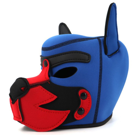 Cagoule Puppy Fox Néoprène Bleu-Rouge