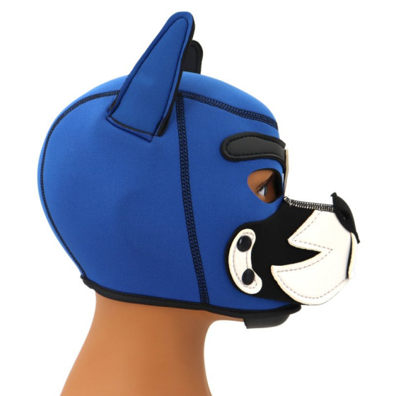 Cagoule Puppy Fox Néoprène Bleu-Blanc