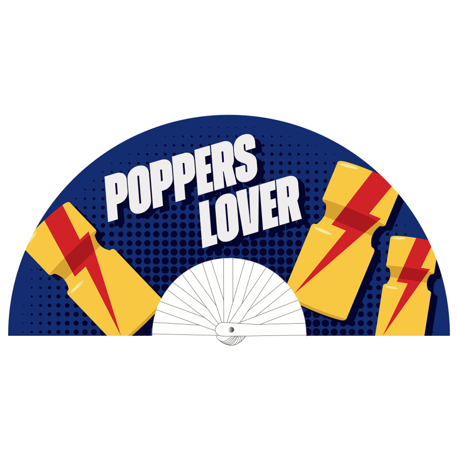 Éventail Poppers Lover 64cm
