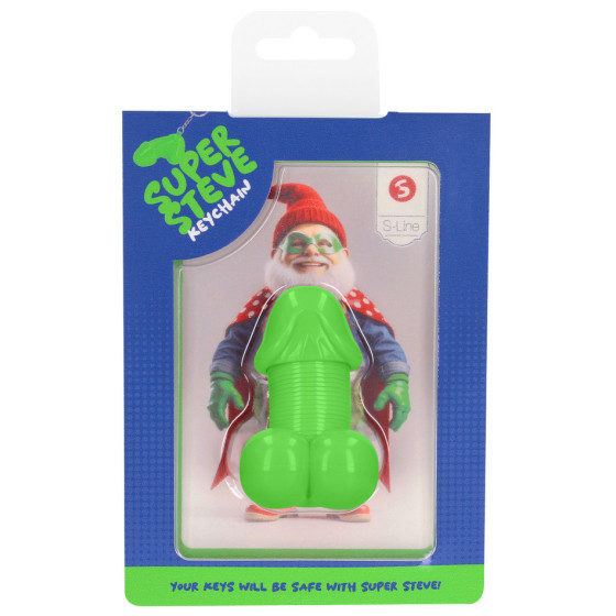 Porte-Clés Pénis Super Steve Vert