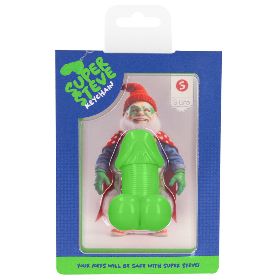 Porte-Clés Pénis Super Steve Vert