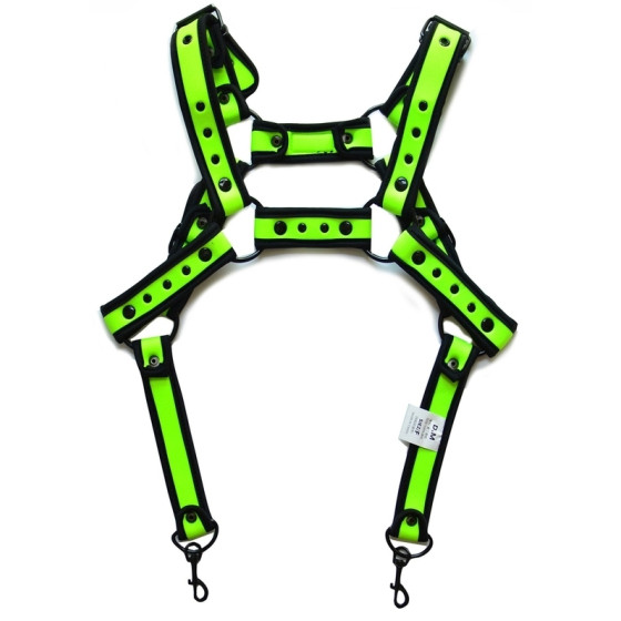 Harnais en néoprène Neo Chest Noir-Vert fluo