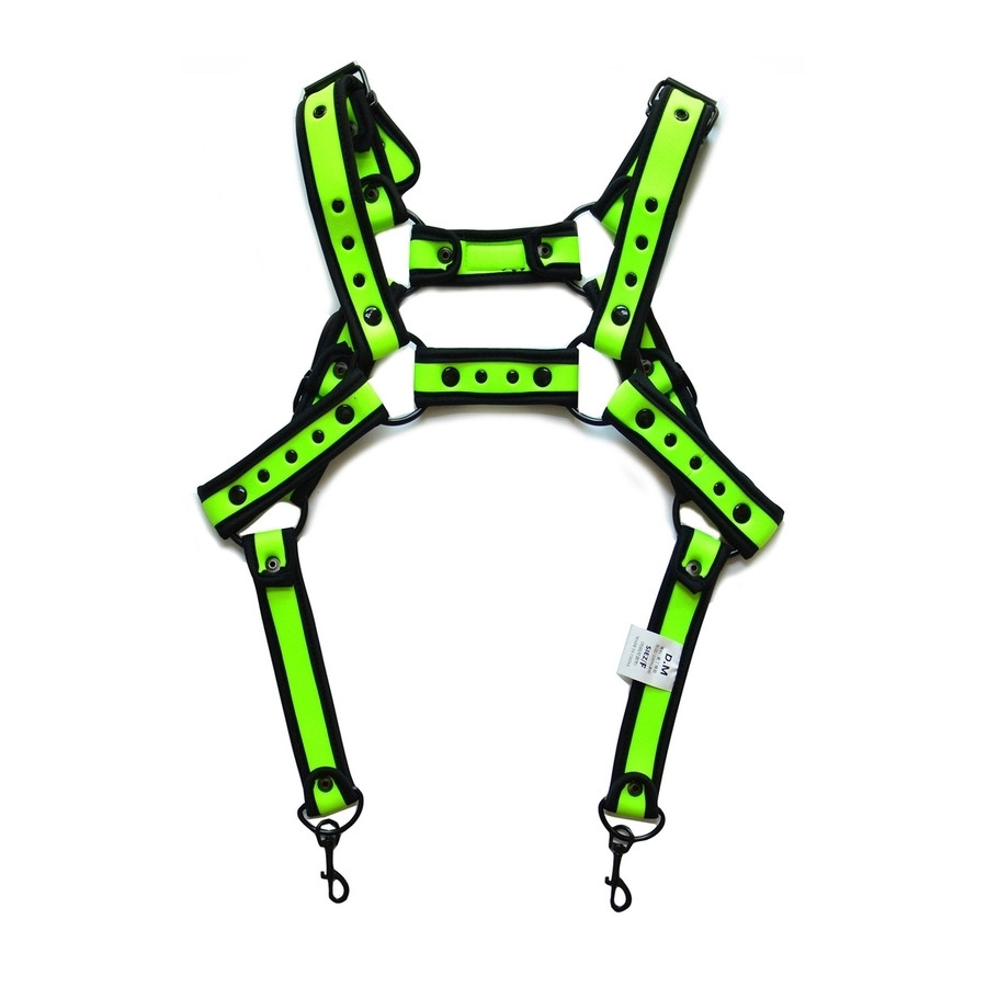 Harnais en néoprène Neo Chest Noir-Vert fluo