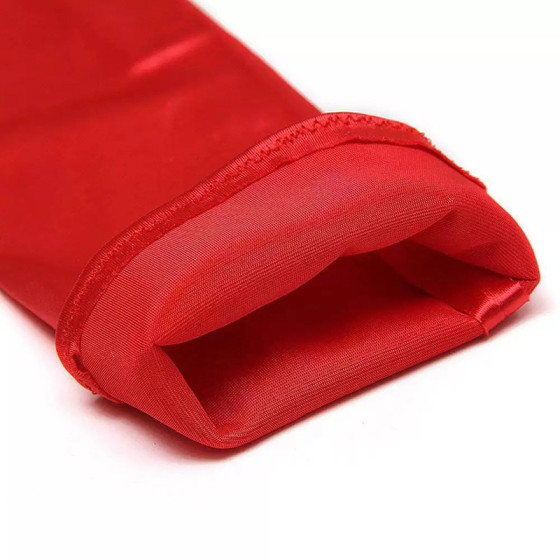 Red Satin Gloves Long Mitts