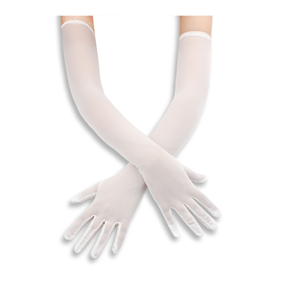 Gants Longs Mesh Gloves 50cm Blancs