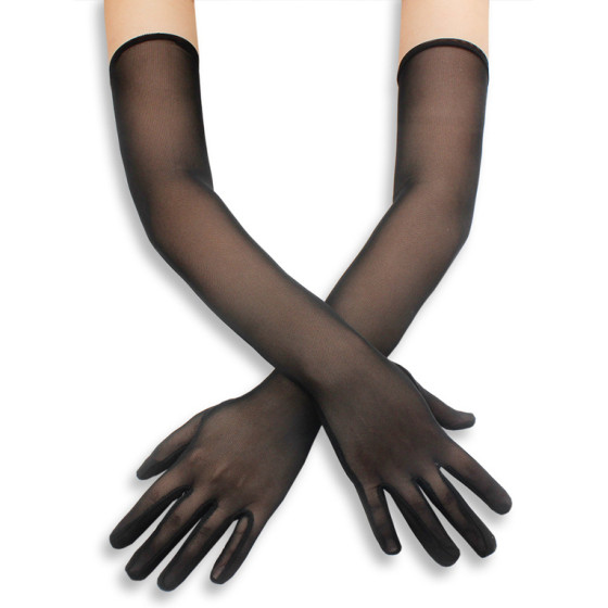Gants Longs Mesh Gloves 50cm Noirs