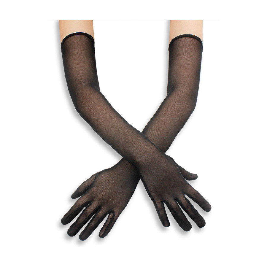 Gants Longs Mesh Gloves 50cm Noirs