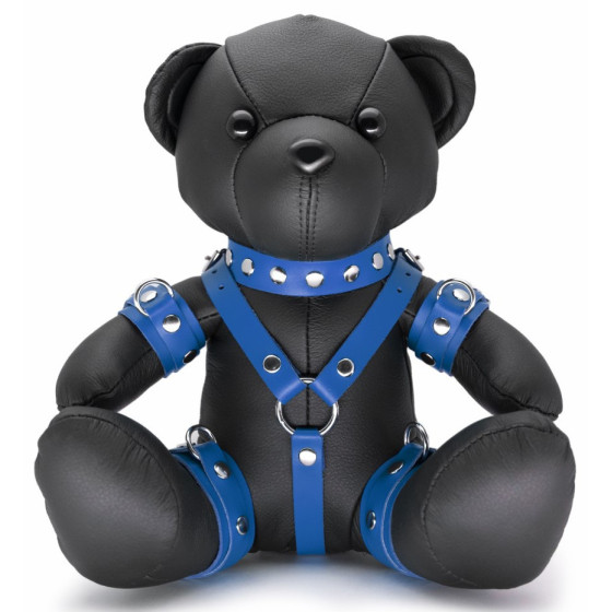 Ours en cuir Bendy The Bdsm Teddy Bear Bleu