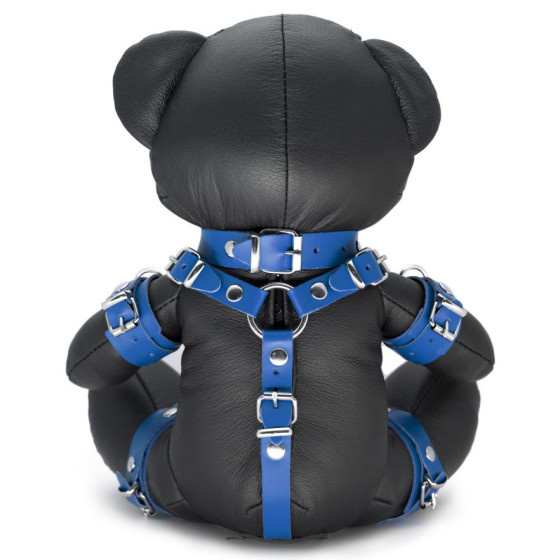 Ours en cuir Bendy The Bdsm Teddy Bear Bleu