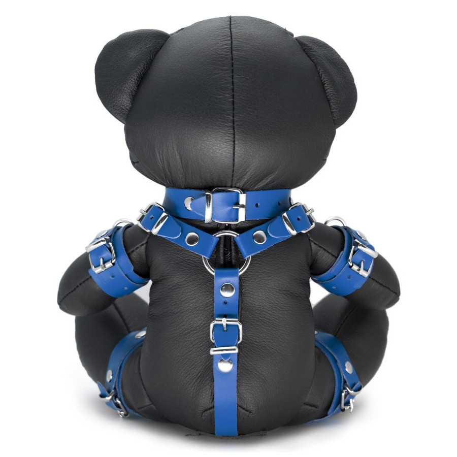 Ours en cuir Bendy The Bdsm Teddy Bear Bleu