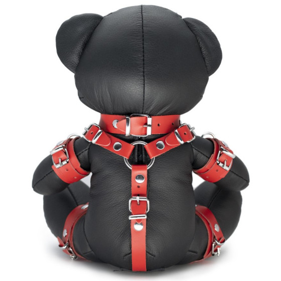 Ours en cuir Bendy The Bdsm Teddy Bear Rouge
