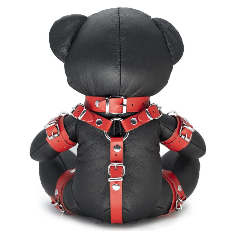 Ours en cuir Bendy The Bdsm Teddy Bear Rouge