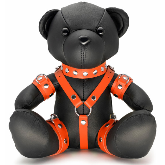 Ours en cuir Bendy The Bdsm Teddy Bear Orange