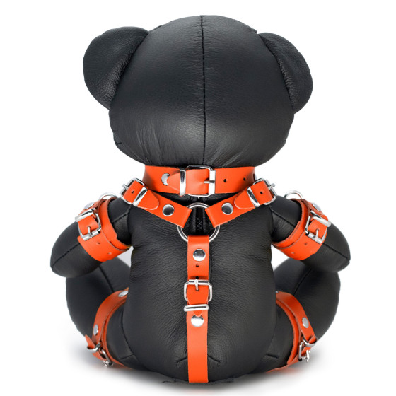 Ours en cuir Bendy The Bdsm Teddy Bear Orange