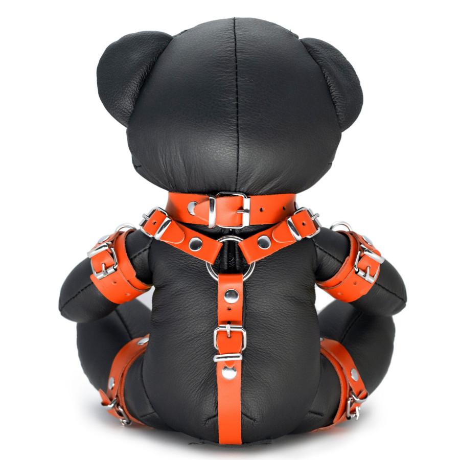 Ours en cuir Bendy The Bdsm Teddy Bear Orange
