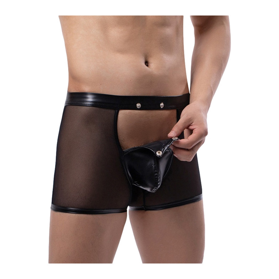 Boxer sexy Open Side Noir