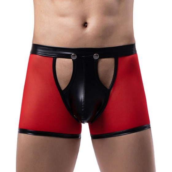 Boxer sexy Open Side Noir-Rouge