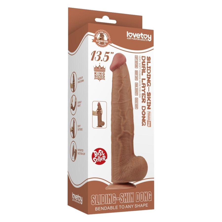 Gode Sliding Skin 26 x 6cm Marron