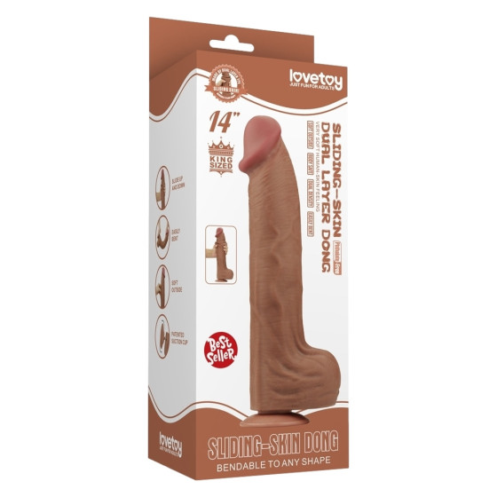 Gode Sliding Skin 27 x 6.5cm Marron