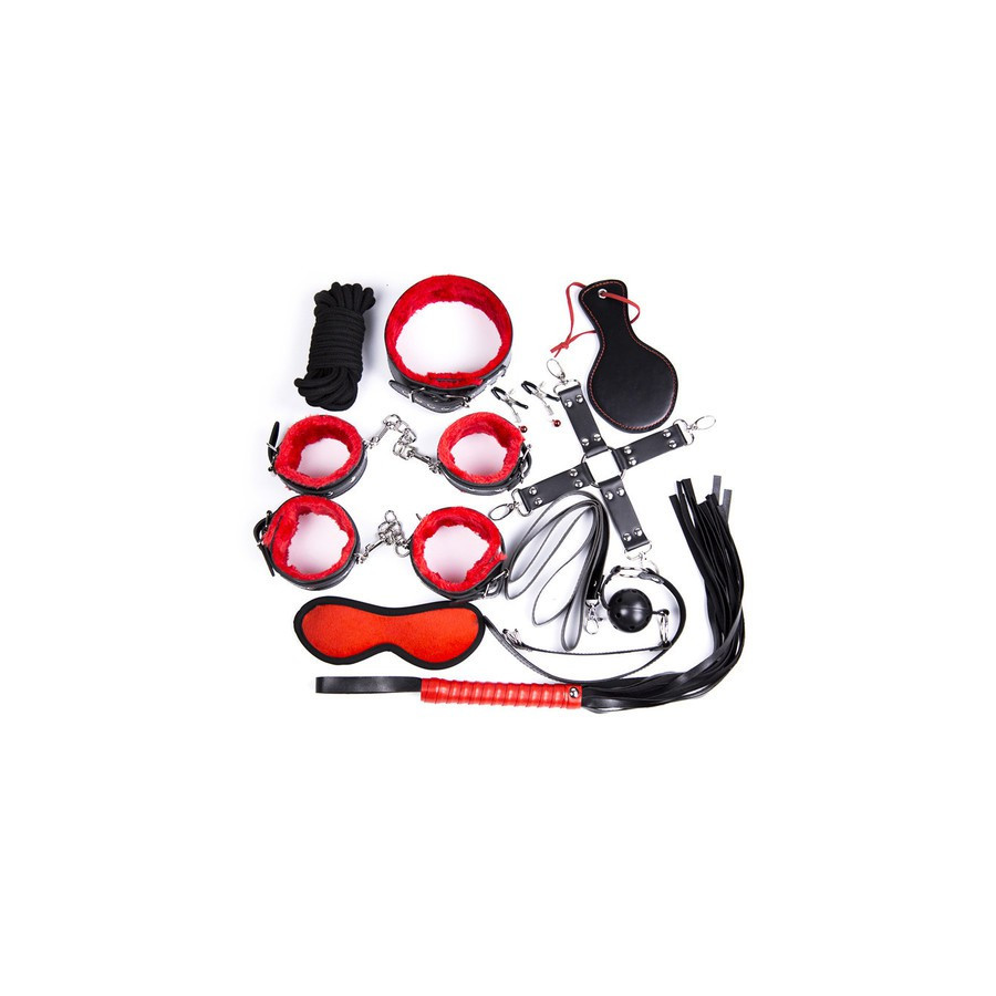 Pack Bondage SM 10 pièces Rouge