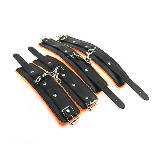 Kit Bondage 7 Pièces Noir/Orange
