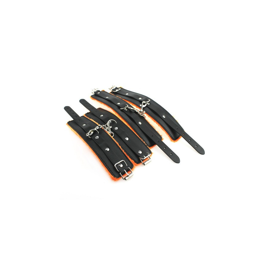 Kit Bondage 7 Pièces Noir/Orange