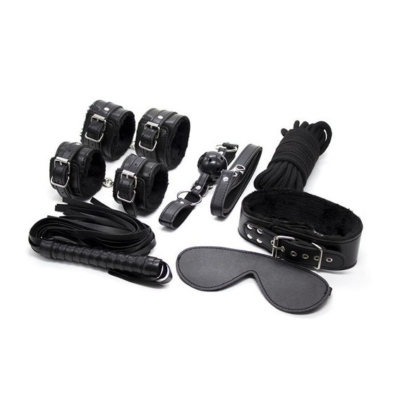 Coffret BDSM 7 Pièces Wicked Noir