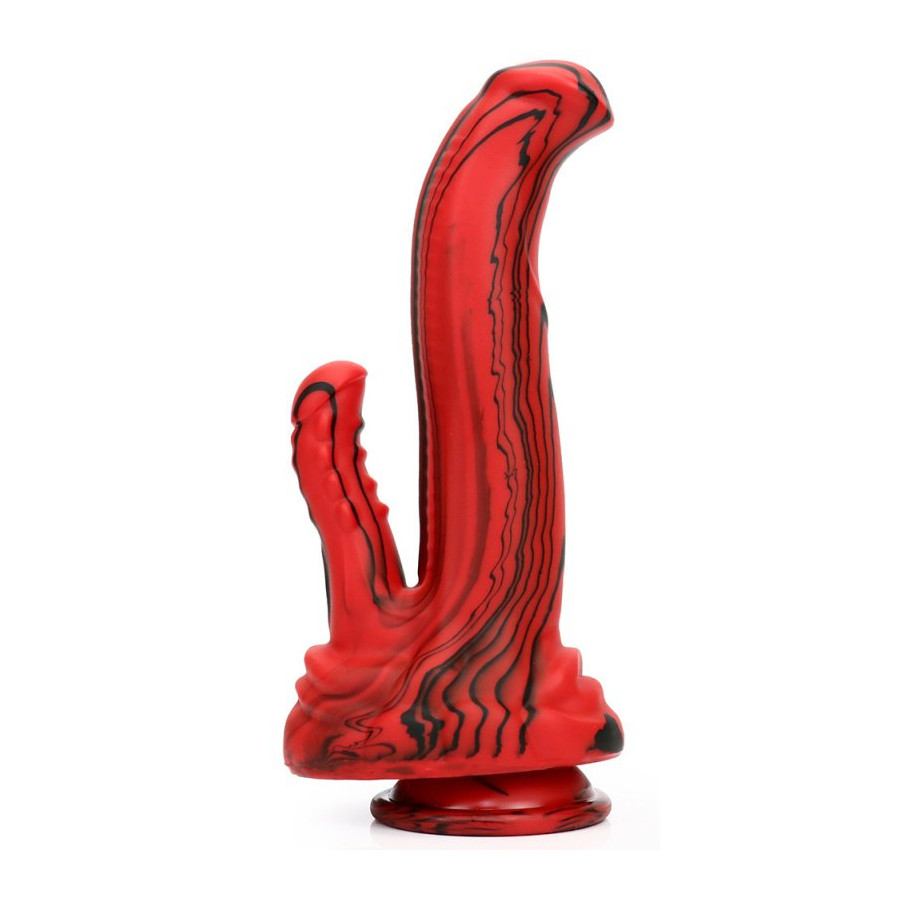Double Dildo Dobhorse 18 x 7cm Red and Black