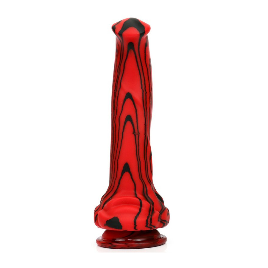 Double Dildo Dobhorse 18 x 7cm Red and Black