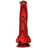 Double Gode Dobhorse 18 x 7cm Rouge et Noir