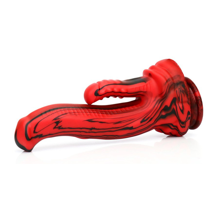 Double Dildo Dobhorse 18 x 7cm Red and Black